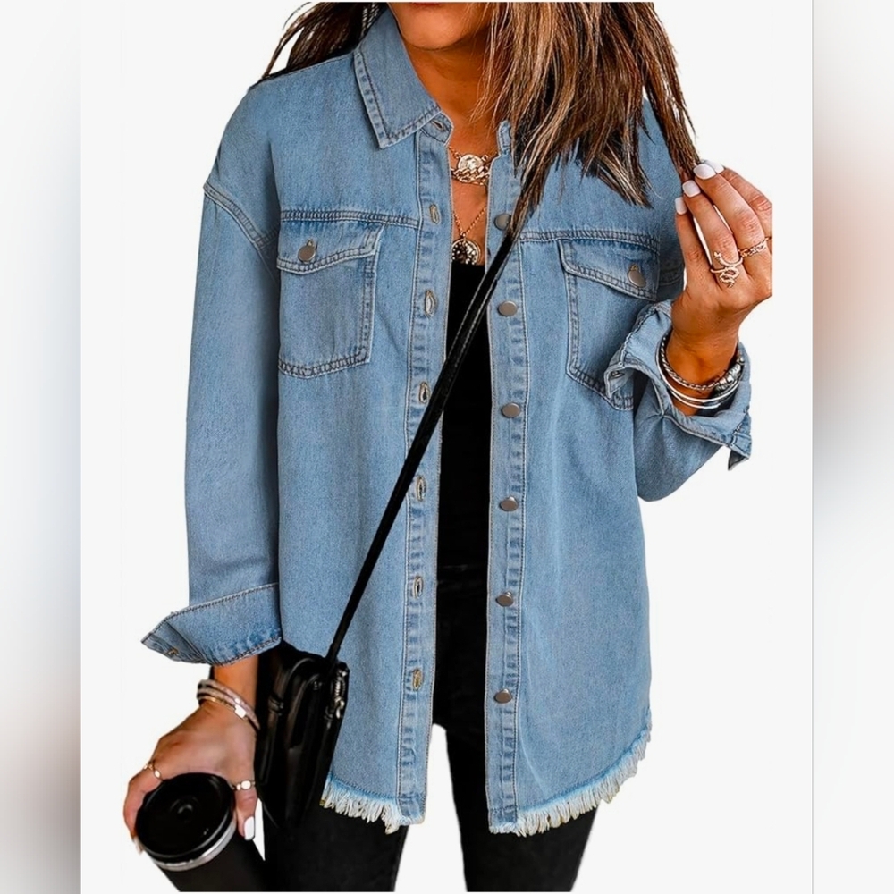 Stylish Oversized Blue Denim Jacket